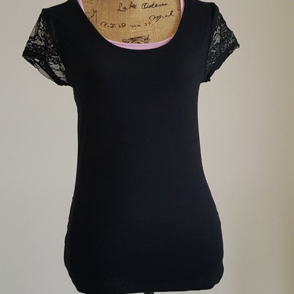 Zenana Outfitters Lace-back Shirt